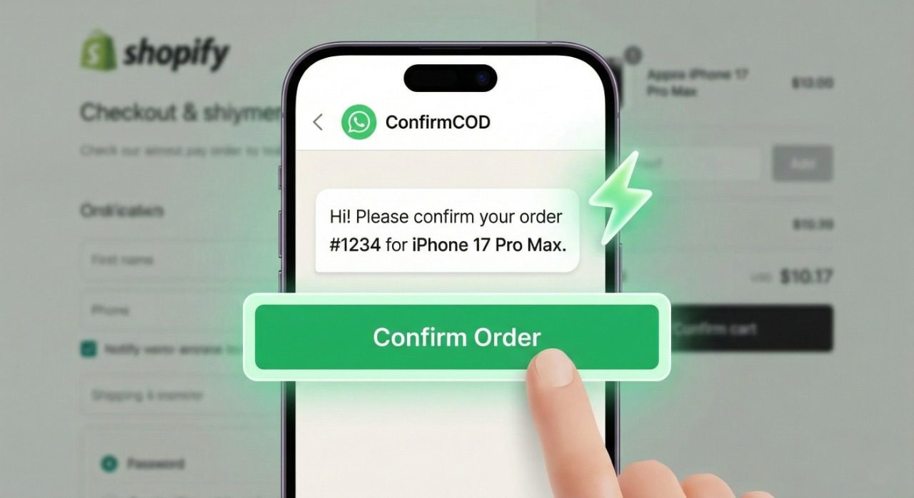 Features order verification through whatsapp