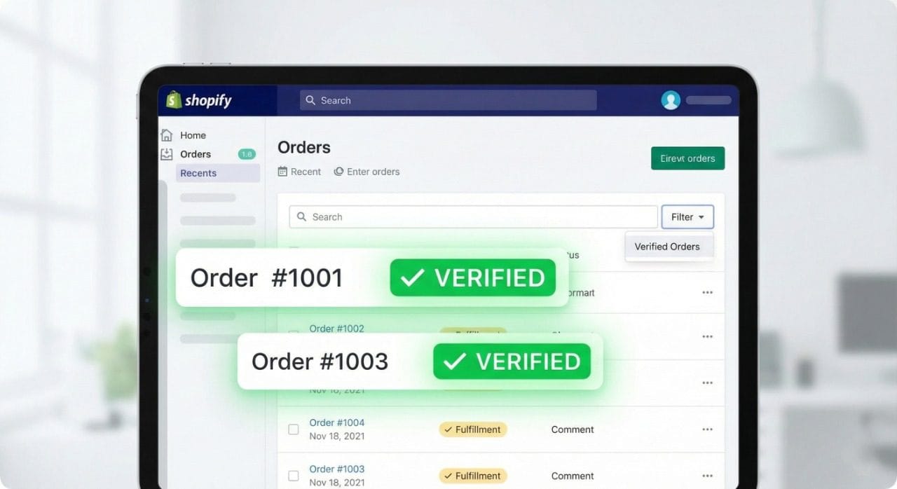 Features shopify order verification tags